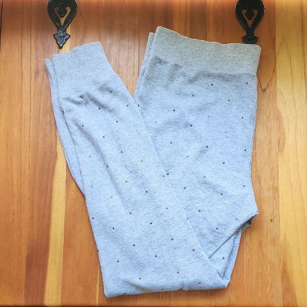 Victoria's Secret Gray Studded Leggings size Large Y2K Vintage VS